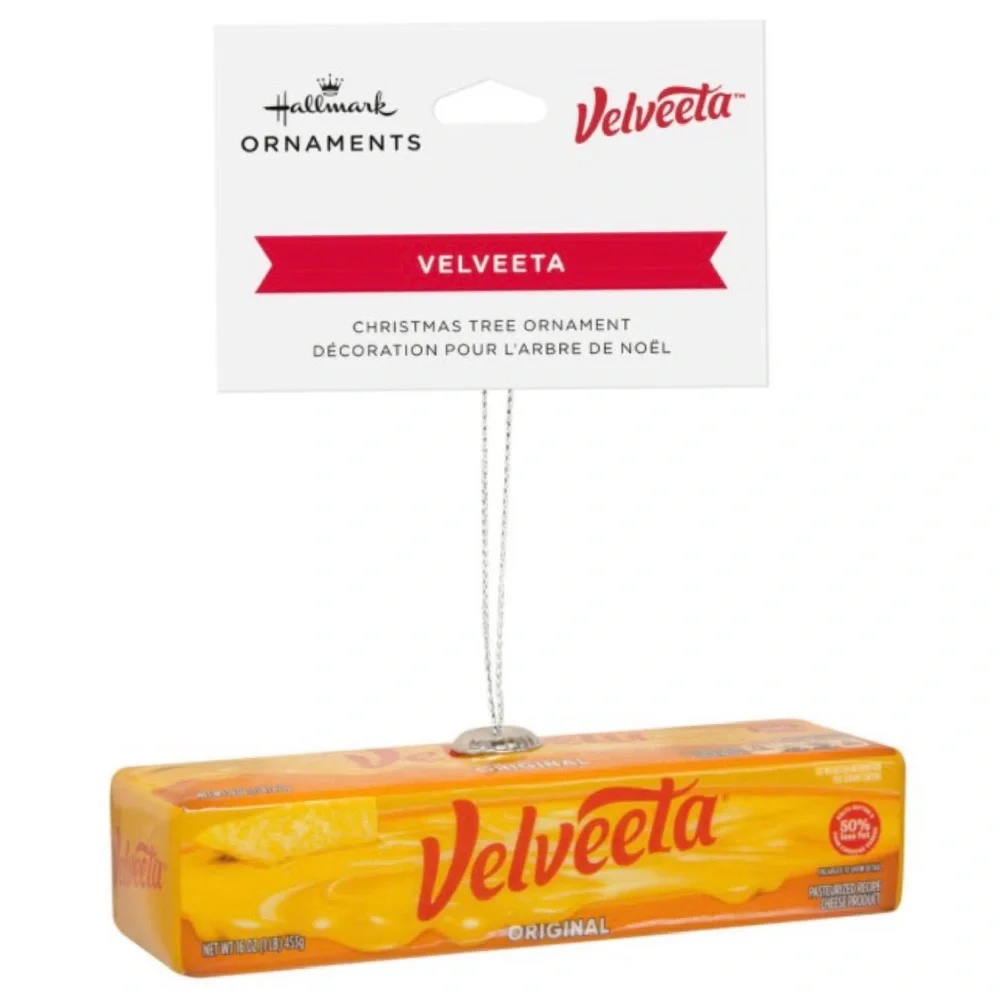 Hallmark Velveeta Cheese Shatterproof Christmas Ornament (NWT)